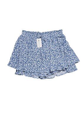NWT | EGOCKAL Blue Floral Ruffle Smocked Waist Flowy Summer Shorts | XL